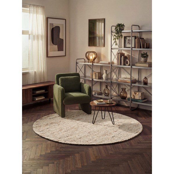 Beež käsitsi kootud villane ümmargune vaip ø 200 cm Bexley Woolwich - Ted Baker-image-1