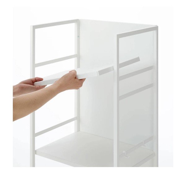 Valge metallist ratastega riiul 42x84,5x32 cm Tower - YAMAZAKI-image-3