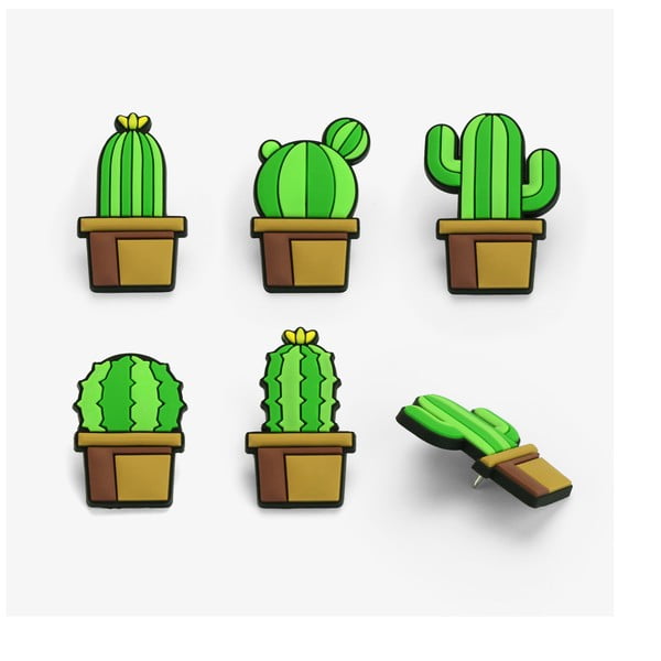 Sada 5 přípínáčků Just Mustard Cactus