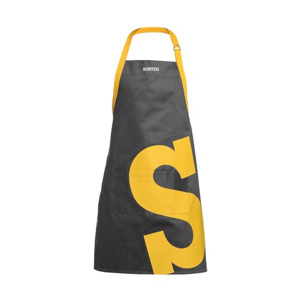 Šedá zástěra se žlutým S Premier Housewares Sorted
