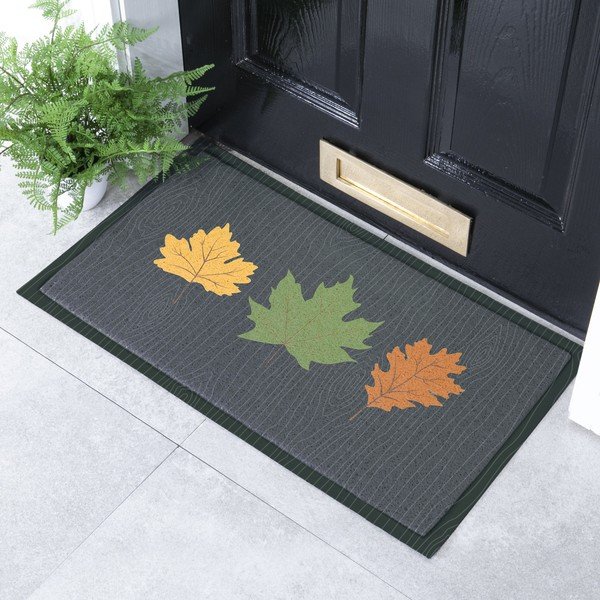 Uksematt 40x70 cm Autumn Leaves on Green - Artsy Doormats-image-1