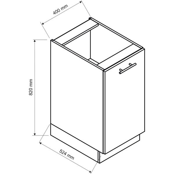 Alumine köögikapp (laius 40 cm) Kai - STOLKAR-image-1