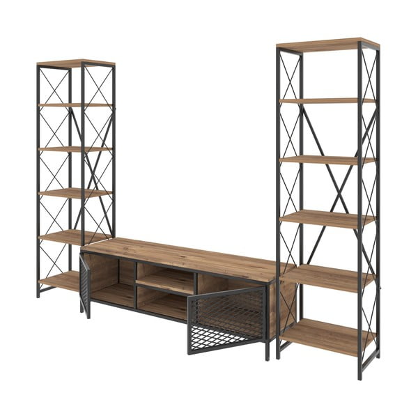 Antratsiitne/puiduvärvi TV-komplekt 150x47x40 cm Maxim – Kalune Design-image-2