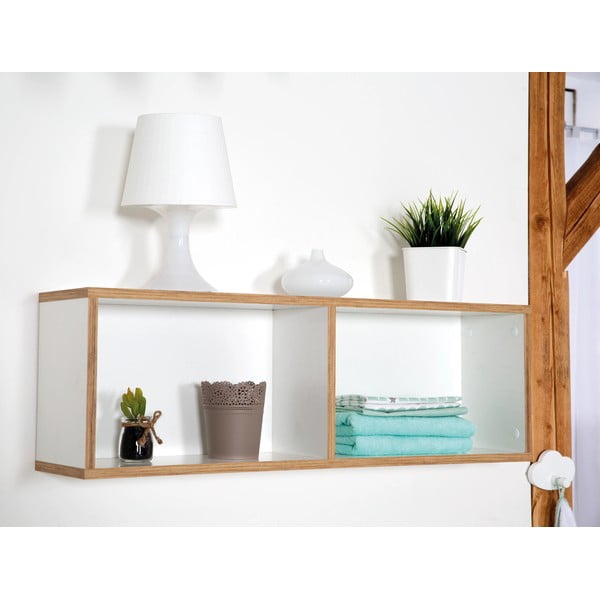 Valge laste raamaturiiul seinale 90x29 cm Finn - Roba-image-2