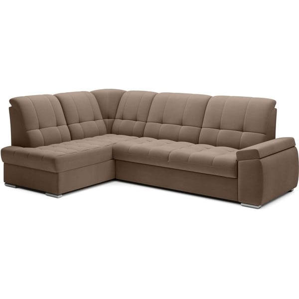 Pruun sametist lahtikäiv/sahtliga nurgadiivan (vasak nurk/L-kujuline) Sado – ELTAP