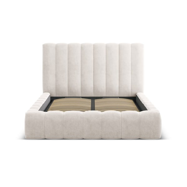 Kreem kaheinimesevoodi koos panipaigaga 160x200 cm Kelp - Micadoni Home-image-3