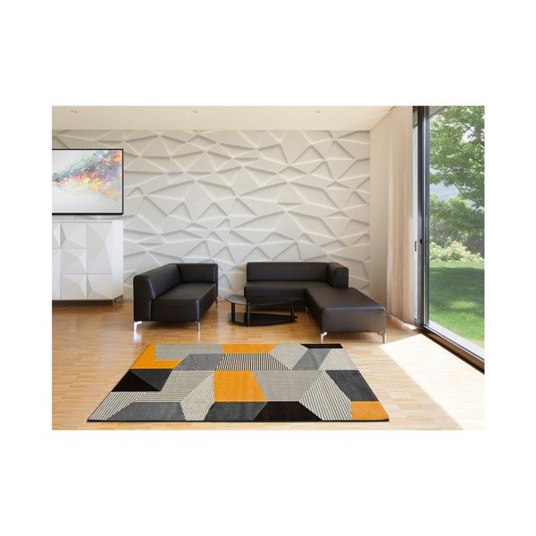 Hall ja oranž vaip Leo Grey, 140 x 200 cm - Universal-image-1