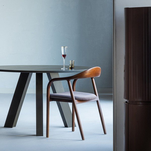 Ümmargune tammepuust söögilaud ø 129 cm Rhonda - WOOOD-image-3