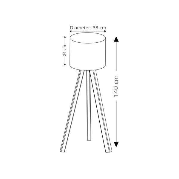 Stojací lampa v dřevěném dekoru Aida-image-1