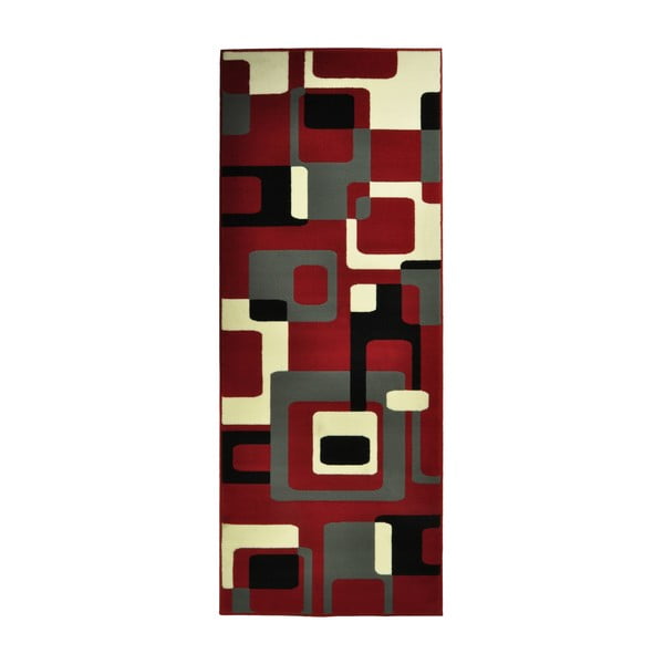 Červený koberec Hanse Home Hamla Retro, 80 x 300 cm