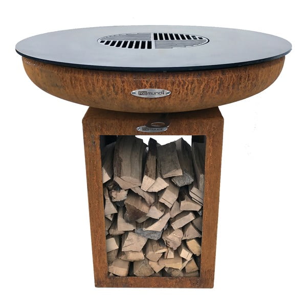 Pruun välitingimustes kasutatav puidust grill , ø 62 cm Carus S - Remundi-image-3