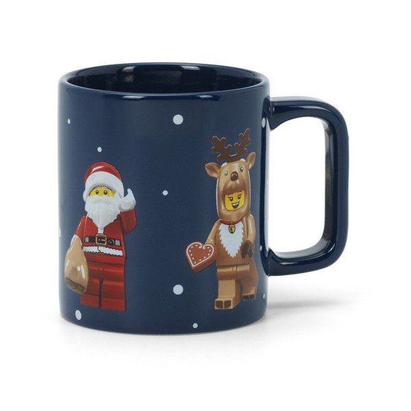 Tumesinine laste keraamiline kruus, 300 ml Christmas Minifigures – LEGO®
