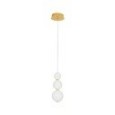 Valge/kuldne metallist LED-rippvalgusti klaasist varjuga, ø 10 cm Perla - Nova Luce
