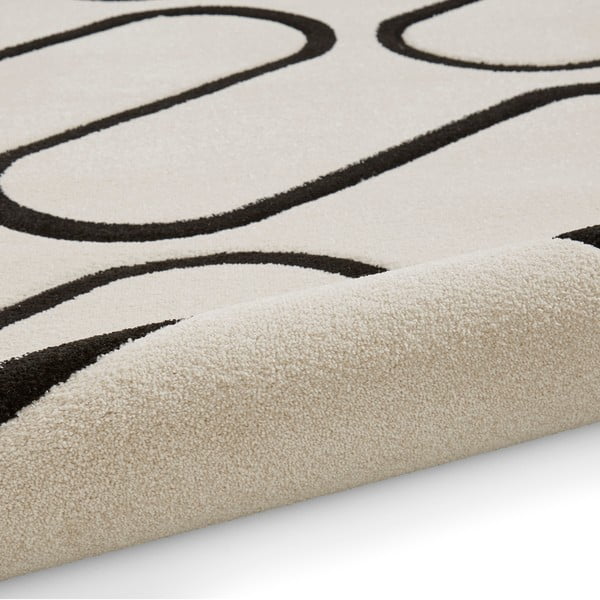 Must-valge vaip 160x230 cm Linear Curve - Catherine Lansfield-image-3