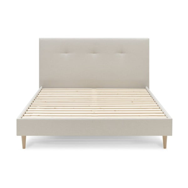 Beeži värvi kaheinimesevoodi koos ruudustikuga 160x200 cm Tory - Bobochic Paris-image-1