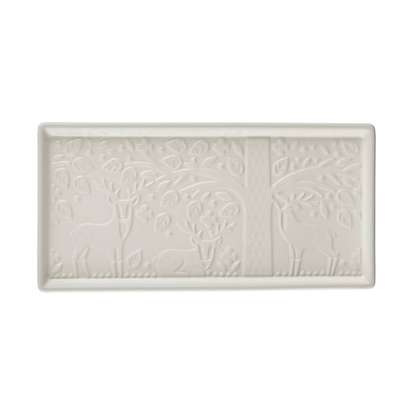 Valge keraamiline serveerimistaldrik , 30 x 15 cm In the Forest - Mason Cash