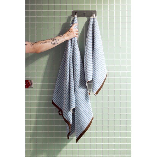 Pruun/kreemikas frotee puuvillane vannirätik 70x140 cm Gobo - noo.ma-image-4