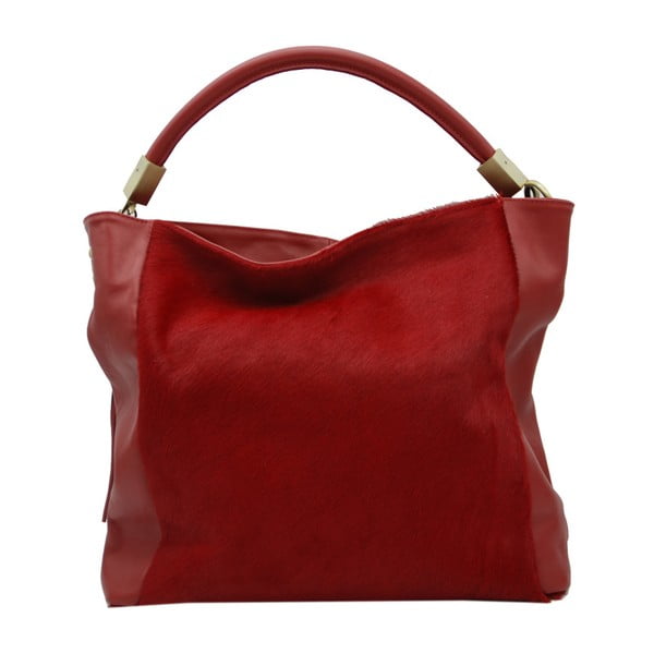 Červená kabelka z pravé kůže Andrea Cardone Sarmuto