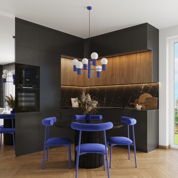 Sinine rippvalgusti klaasist varjuga Orbital - Sollux-image-1