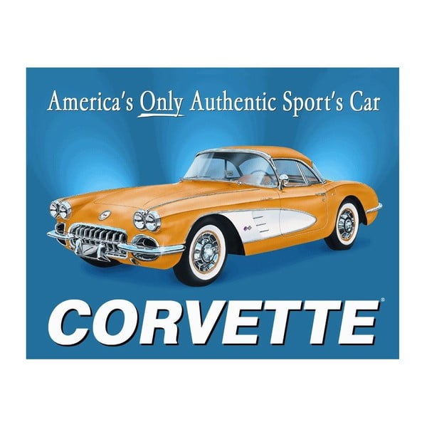 Plechová cedule Corvette, 30x40 cm