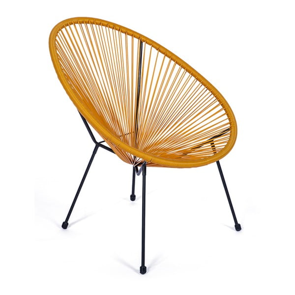 Kollane kunstlikust rotangist aiatool Avocado Comfort - Bonami Selection-image-1