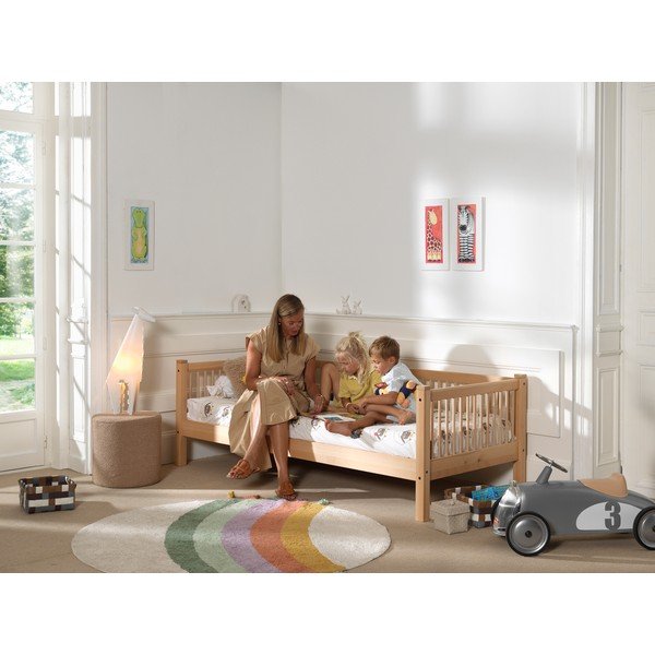 Pöögipuidust lastevoodi koos voodipõhjaga 90x200 cm Forrest - Vipack-image-3