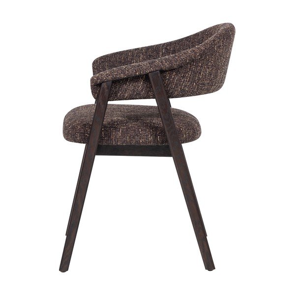 Tumepruun polsterdatud söögitool käetugedega Tunar - WOOOD-image-3