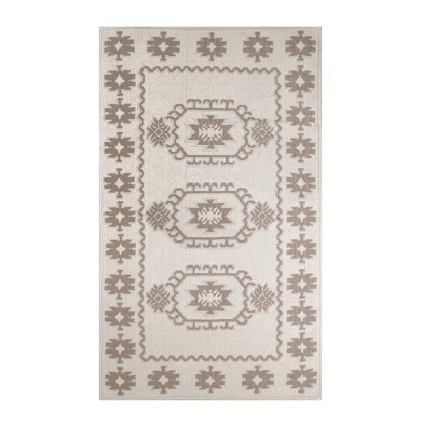 Krémový koberec s příměsí bavlny Yoruk Coffee, 100 x 150 cm
