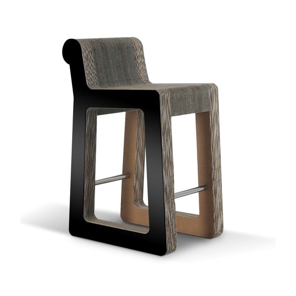Barová kartonová židle Knob Stool Black