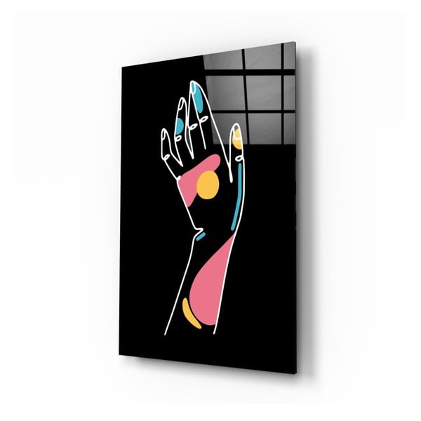 Klaasimaal, 46 x 72 cm Abstract Colored Hand - Insigne