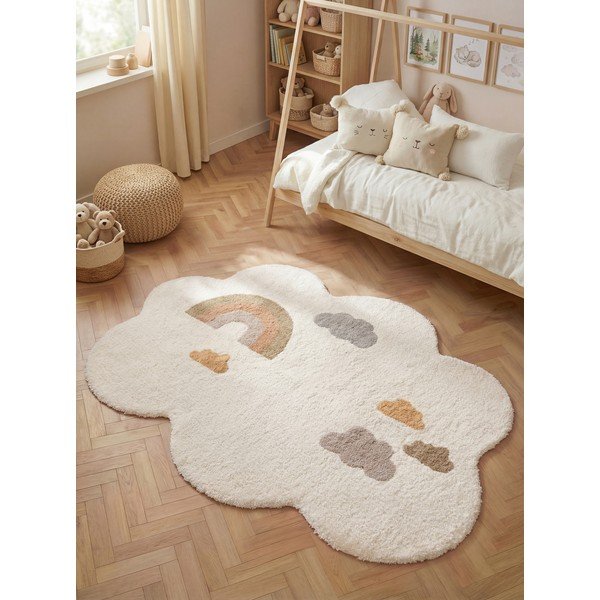 Kreemikas pestav/käsitsi kootud puuvillane lastevaip 140x200 cm Snuggle Willy - Hanse Home-image-1