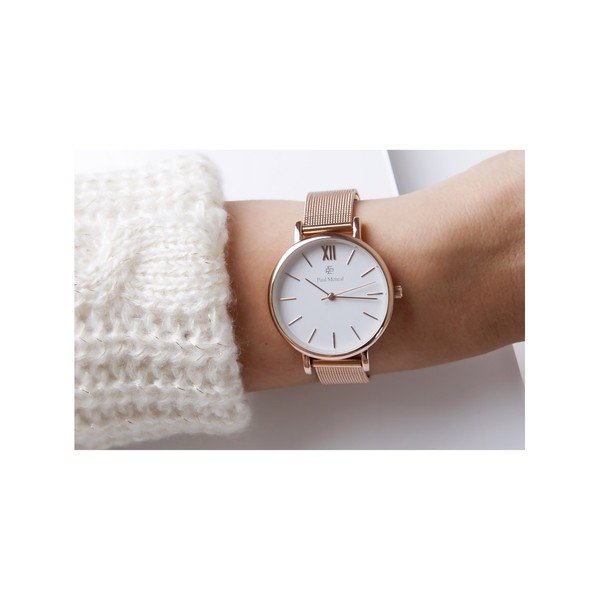 Dámské hodinky s páskem ve zlaté barvě z nerezové oceli Paul McNeal Timeless-image-3