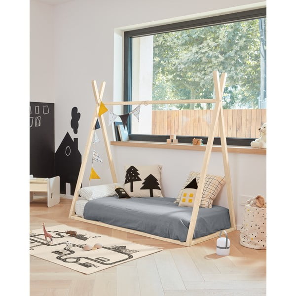 Pöögipuidust lastevoodi 70x140 cm Maralis Teepee - Kave Home-image-1