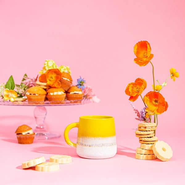 Kollane kivikeraamikast kruus 360ml Mojave – Sass & Belle-image-1