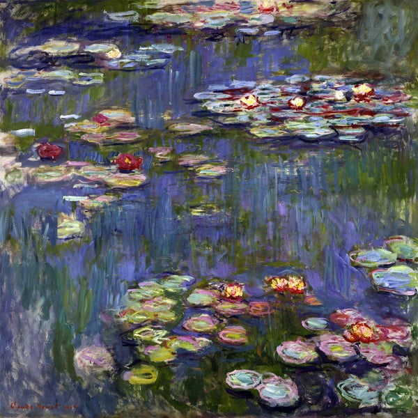 Maali reproduktsioon , 50 x 50 cm Claude Monet - Water Lilies - Fedkolor
