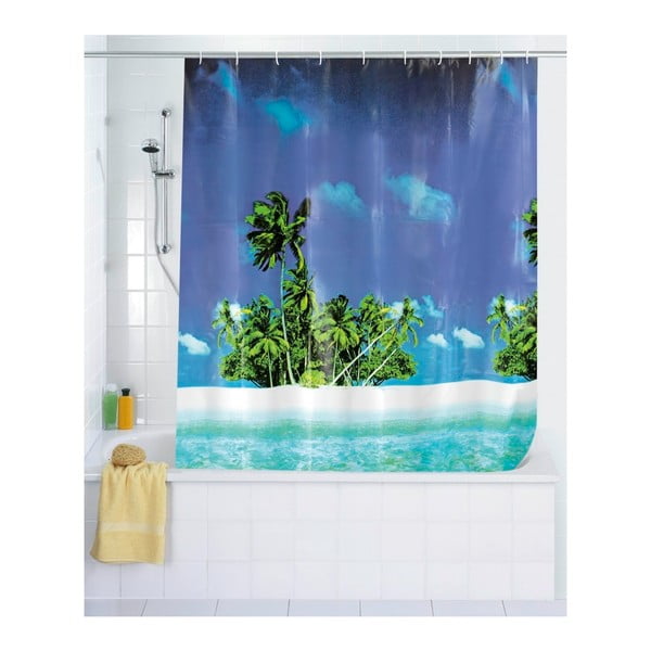 Sinine dušikardin Dreamy Beach, 180 x 200 cm Palm - Wenko-image-1