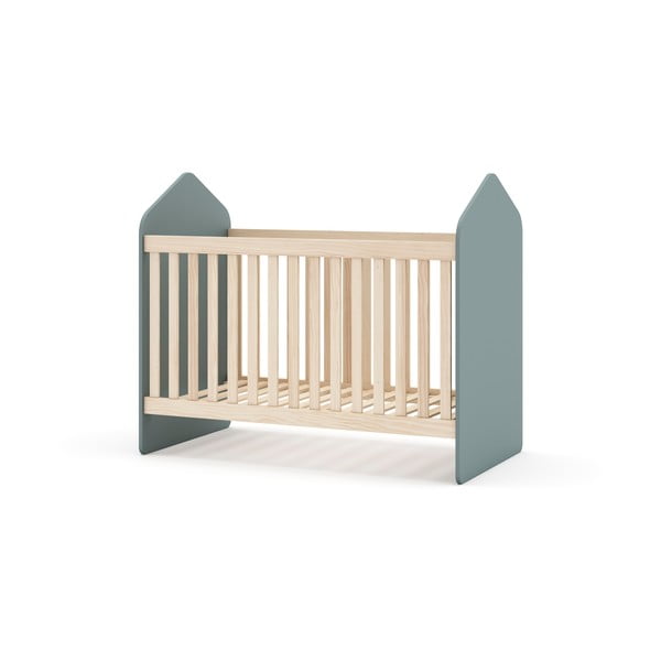 Hallikasroheline männispoonist võrevoodi 60x120 cm Estefania – Marckeric-image-3