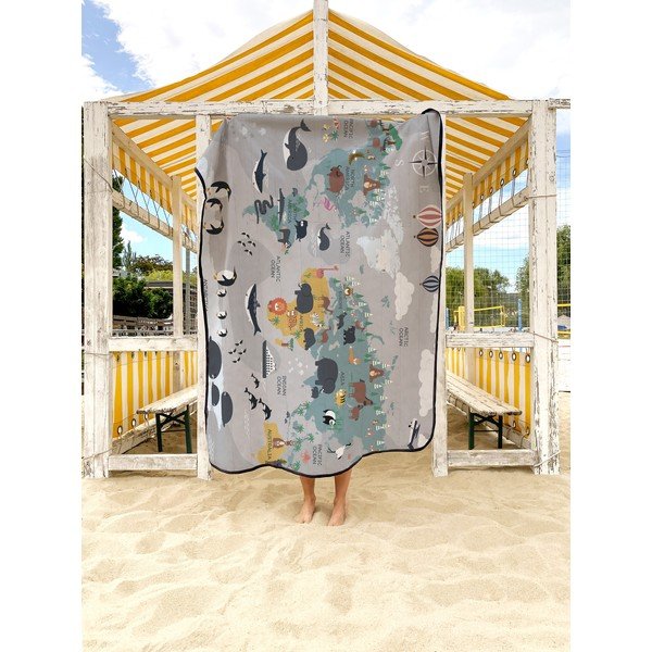 Mikrokiust piknikutekk 145x180 cm Travel Around The World - Butter Kings-image-2