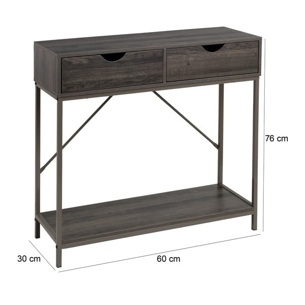 Pruun konsoollaud 30x80 cm - Casa Selección-image-4