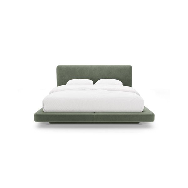Roheline polsterdatud kaheinimesevoodi 140x200 cm Linea - Micadoni-image-3