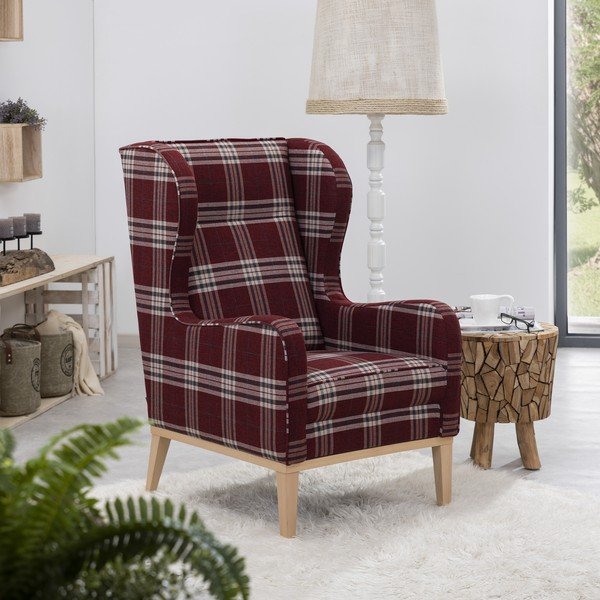 Punane ruuduline tugitool Angelo - Max Winzer-image-1