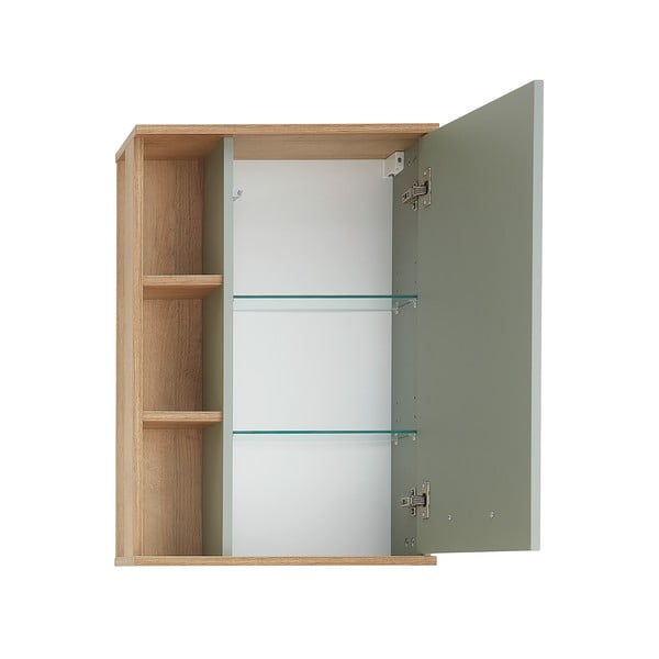 Roheline rippuv vannitoakapp tammepuust 51x75 cm Set 963 - Pelipal-image-2