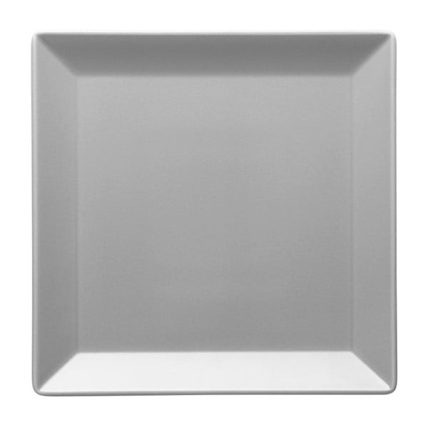 Sada 6 matných šedých talířů Manhattan City Matt, 21 x 21 cm