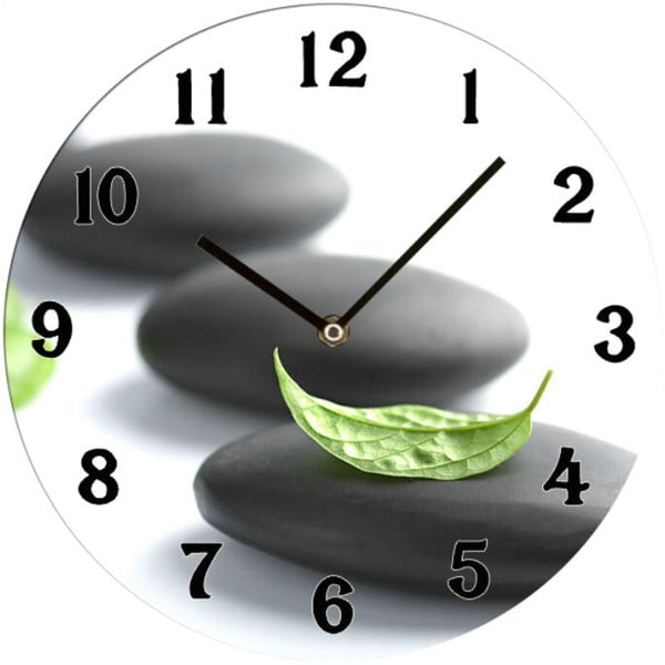 Skleněné hodiny Zen, 34 cm