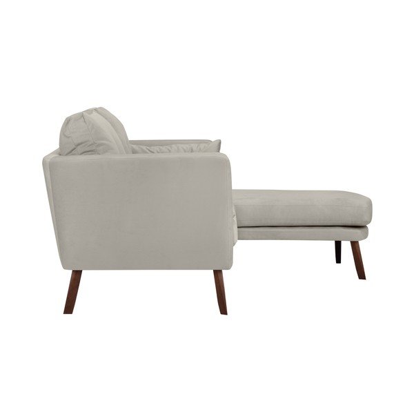 Béžová třímístná pohovka Mazzini Sofas Elena, s lenoškou na pravém rohu-image-3