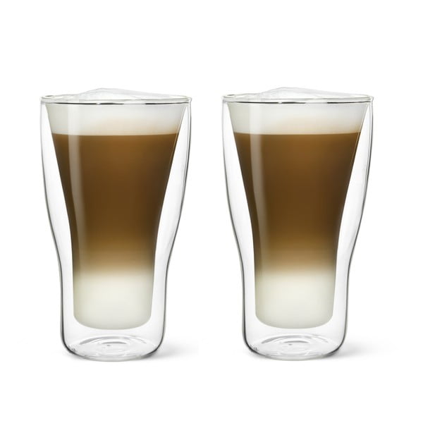 Sada 2 dvoustěnných sklenic na latté Bredemeijer, 340 ml