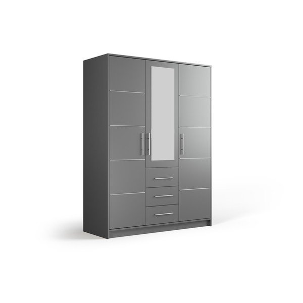 Hall peegliga riidekapp 147x200 cm Derry - Cosmopolitan Design-image-2