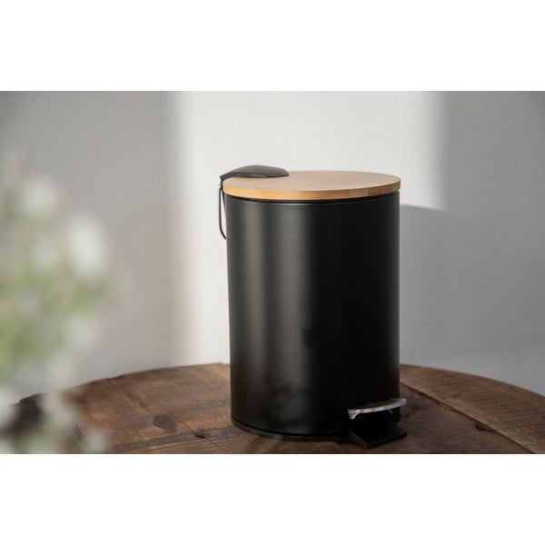 Must prügikast bambusest kaanega , 3 l Tortona - Wenko-image-4