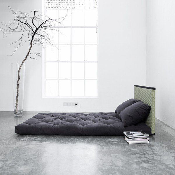 Postel/sofa Sano, černé s černými polštáři-image-1
