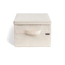 Beež tekstiilist hoiukast koos kaanega 31x41x22 cm Soft Storage Medium - Bigso